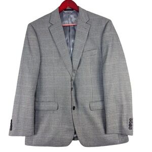 Lauren‎ Ralph Lauren Blazer Mens 42R Gray Houndstooth Two Button Sport Coat